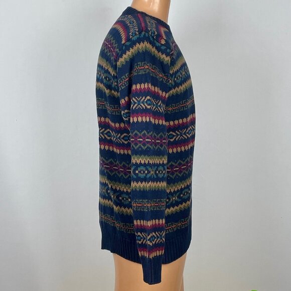 Vtg Y2K Pendleton Cotton Sweater Jumper Mens L Gorpcore Grandpa Trail Preppy - Picture 3 of 7